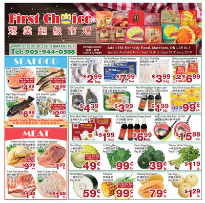 First Choice Supermarket Flyer September 13 to 19