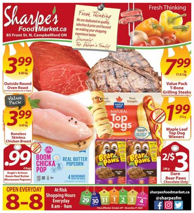 Sharpe's Food Market Flyer October 29 to November 4