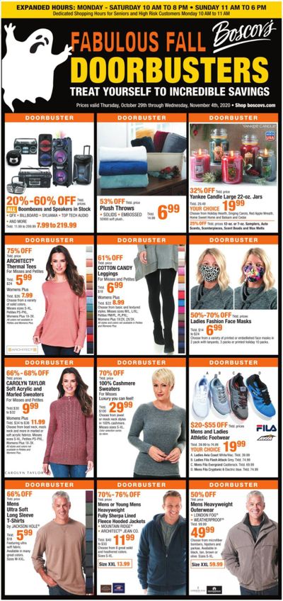 Boscov's Weekly Ad Flyer October 29 to November 4