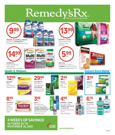 Remedy's RX Flyer October 30 to November 26