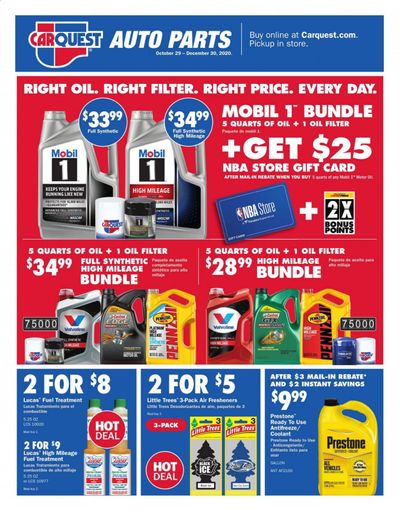 Carquest Weekly Ad Flyer October 29 to December 30