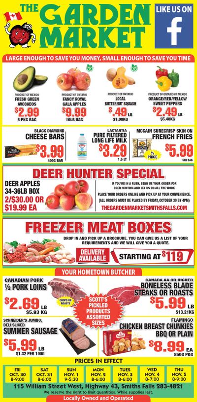 The Garden Market Flyer October 30 to November 5