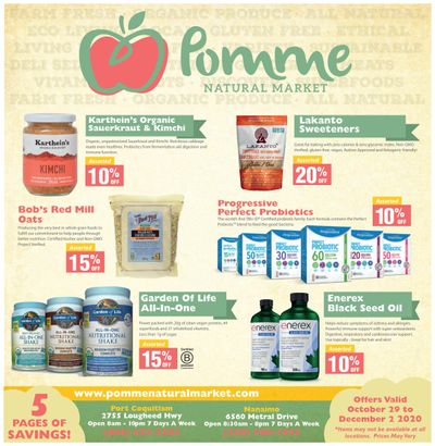 Pomme Natural Market Monthly Flyer October 29 to December 2