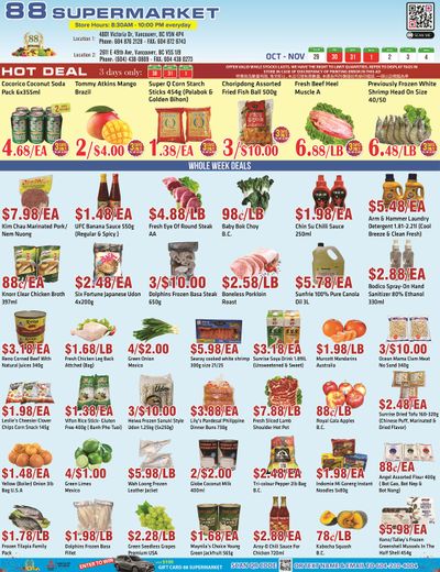 88 Supermarket Flyer October 29 to November 4