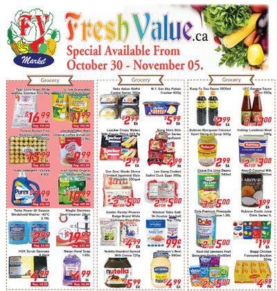 Fresh Value Flyer October 30 to November 5