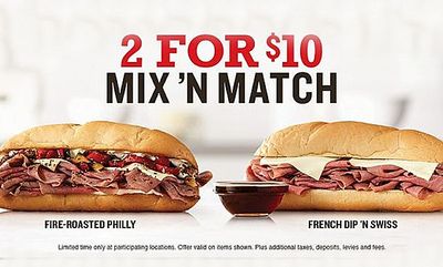 2 For $10 Mix ‘N Match at Arby's