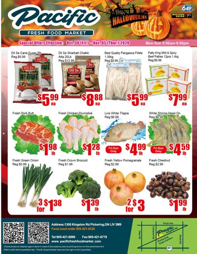 Pacific Fresh Food Market (Pickering) Flyer October 30 to November 5