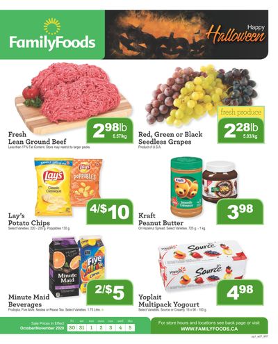 Family Foods Flyer October 30 to November 5