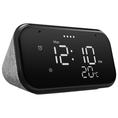 Lenovo Smart Clock Essential With Google Assistant - Grey Cloth On Sale for $35.00 (Save $ 35.00) at Best Buy Canada