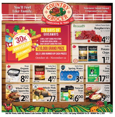 Country Grocer Flyer October 30 to November 5