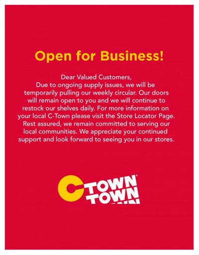 C-Town Weekly Ad Flyer October 30 to November 5
