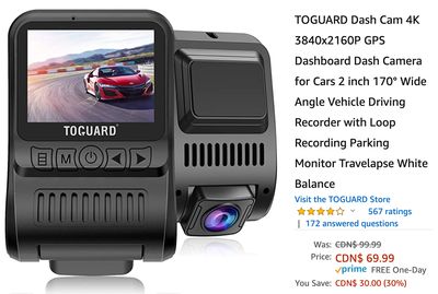 Amazon Canada Deals: Save 30% on GPS Dashboard Dash Camera + More Offers