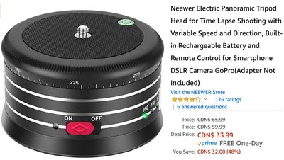 Amazon Canada Deals: Save 48% on Electric Panoramic Tripod Head + 50% on Oudort Resistance Bands for Legs and Butt + More Offers