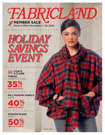 Fabricland (West) Flyer November 1 to 25