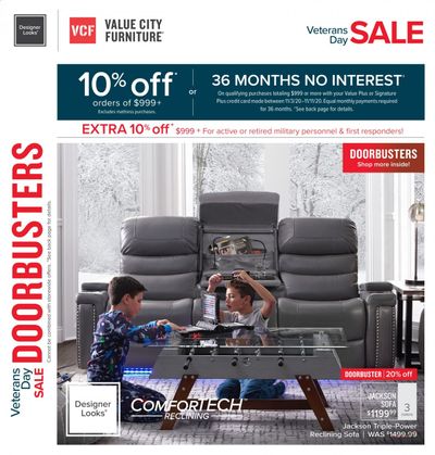 Value City Furniture Weekly Ad Flyer November 3 to November 11