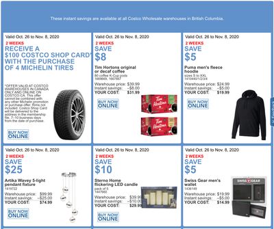 Costco Canada More Savings Weekly Coupons/Flyers for Western Canada: British Columbia, Alberta, Saskatchewan & Manitoba, until November 8