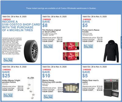 Costco Canada More Savings Weekly Coupons/Flyers for: Quebec, until November 8