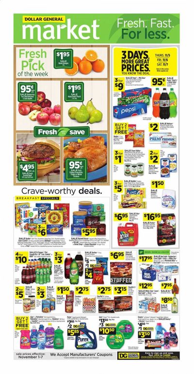 Dollar General (CA) Weekly Ad Flyer November 1 to November 7