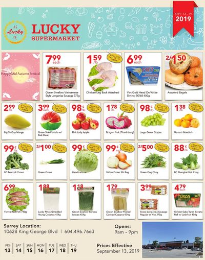 Lucky Supermarket (Surrey) Flyer September 13 to 19