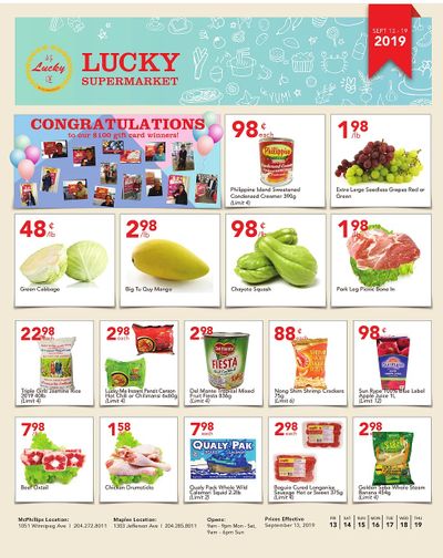 Lucky Supermarket (Winnipeg) Flyer September 13 to 19