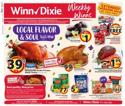 Winn Dixie (AL, FL, GA, LA, MS) Weekly Ad Flyer November 4 to November 10