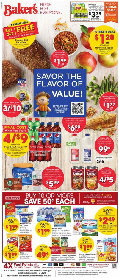 Baker's Weekly Ad Flyer November 4 to November 10