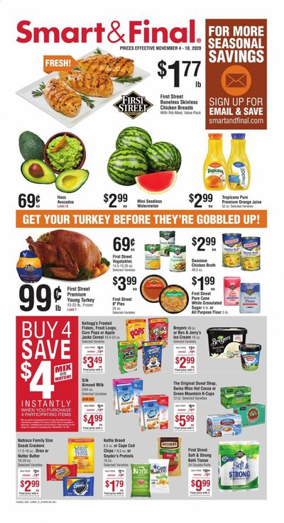 Smart & Final (AZ, CA, NV) Weekly Ad Flyer November 4 to November 10