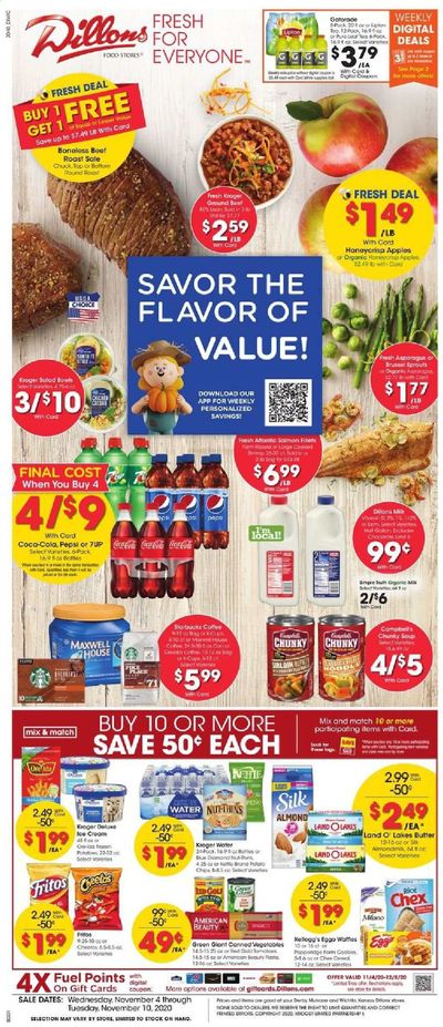 Dillons (KS) Weekly Ad Flyer November 4 to November 10
