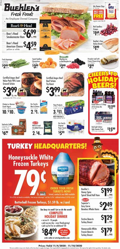 Buehler's Weekly Ad Flyer November 4 to November 10