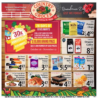 Country Grocer (Salt Spring) Flyer November 4 to 9