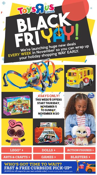 Toys R Us Black FriYay Flyer November 5 to 8