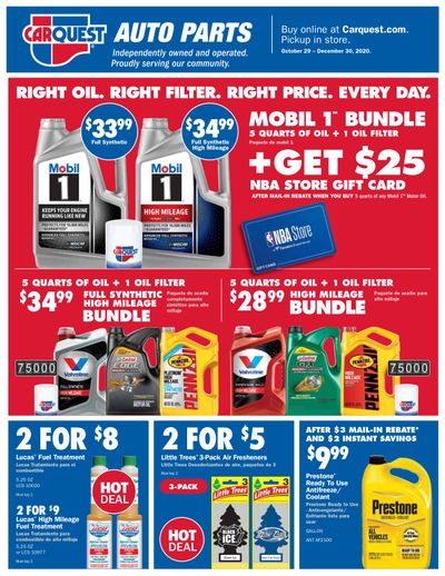 Carquest Auto Parts Monthly Ad Flyer October 29 to December 30, 2020