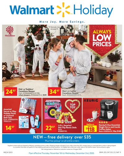 Walmart Holiday Flyer November 5 to December 2