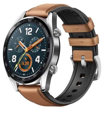 Huawei Watch GT 1.39" AMOLED Touchscreen GPS Smartwatch with Heart Rate Monitor - Brown (55023263) At $ 148 For Visions Electronics