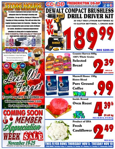 Fredericton Co-op Flyer November 5 to 11