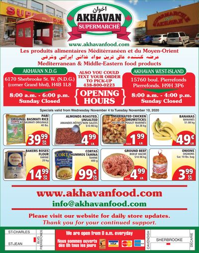 Akhavan Supermarche Flyer November 4 to 10