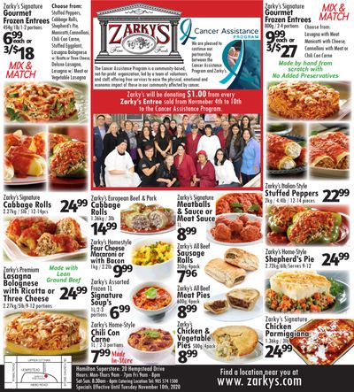 Zarky's Flyer November 4 to 10