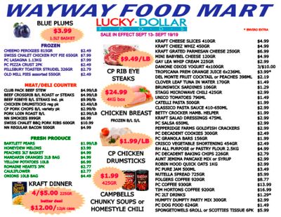 WayWay Food Mart Flyer September 13 to 19