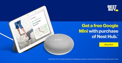 Best Buy Canada Promotion: FREE Google Mini with Purchase of Nest Hub