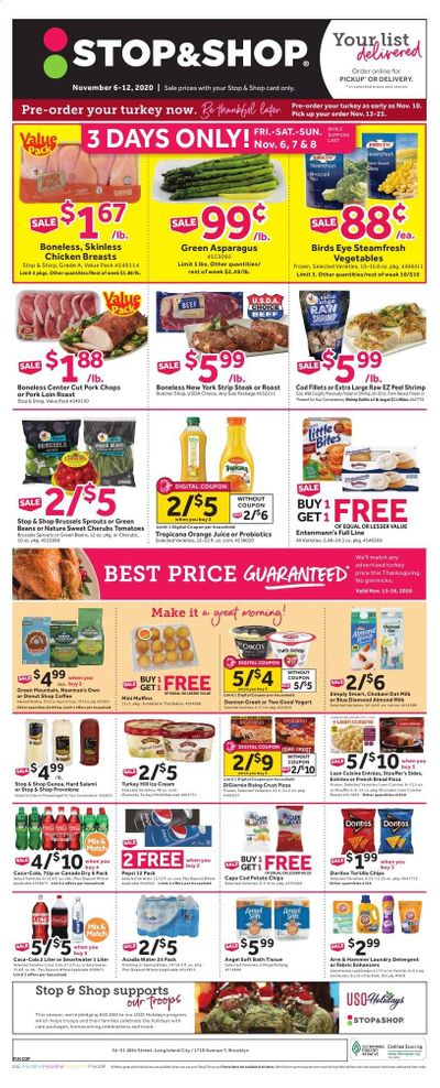 Stop & Shop (NY) Weekly Ad Flyer November 6 to November 12