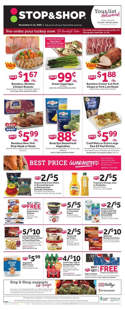 Stop & Shop (NJ) Weekly Ad Flyer November 6 to November 12