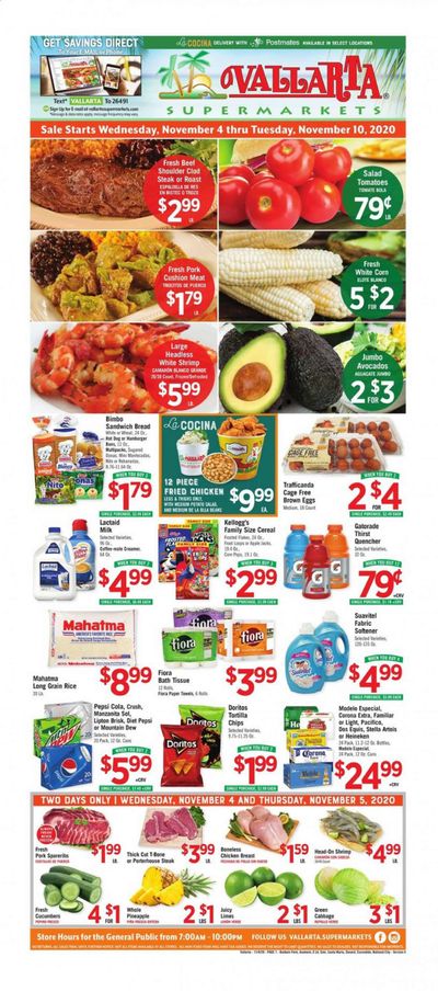 Vallarta (CA) Weekly Ad Flyer November 4 to November 10