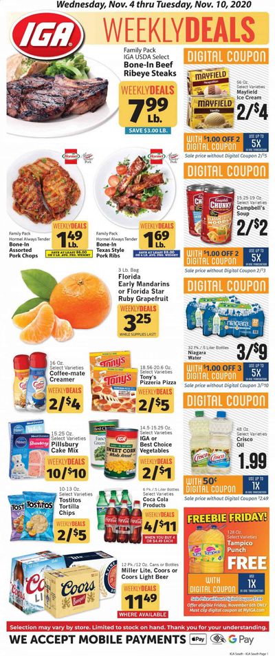 IGA Weekly Ad Flyer November 4 to November 10