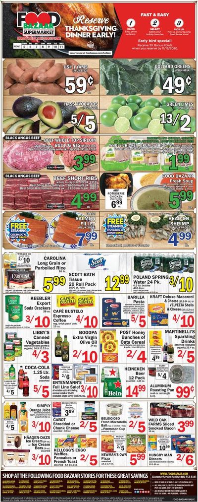 Food Bazaar (CT, NJ, NY) Weekly Ad Flyer November 5 to November 11