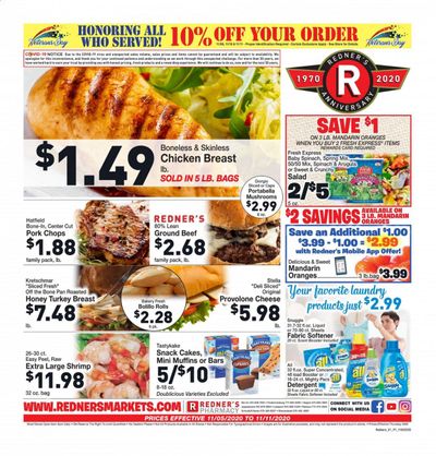 Redner's Markets Weekly Ad Flyer November 5 to November 11