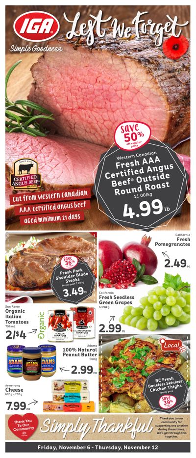 IGA Stores of BC Flyer November 6 to 12