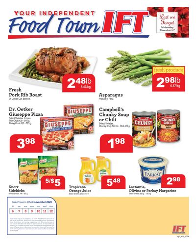 IFT Independent Food Town Flyer November 6 to 12