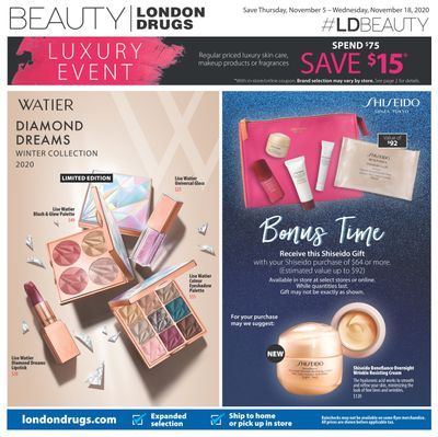 London Drugs Beauty Luxury Event Flyer November 5 to 18