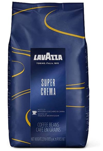 Lavazza Super Crema Whole Bean Coffee Blend, Medium Espresso Roast, 2.2-Pound (1KG) Bag At $20.99 For Amazon Canaada