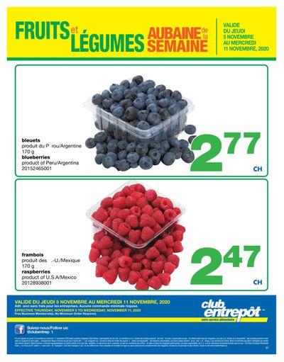 Wholesale Club (QC) Produce Deal of the Week Flyer November 5 to 11